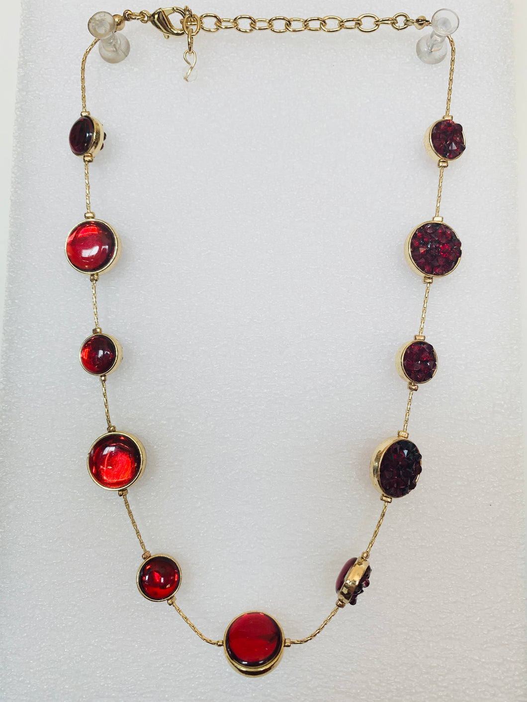 Elegant Red Gem Necklace